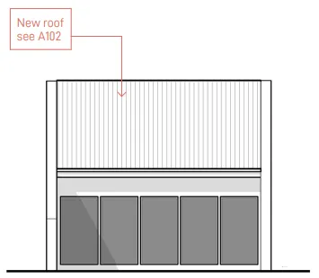 Elevation of 2-story town house
