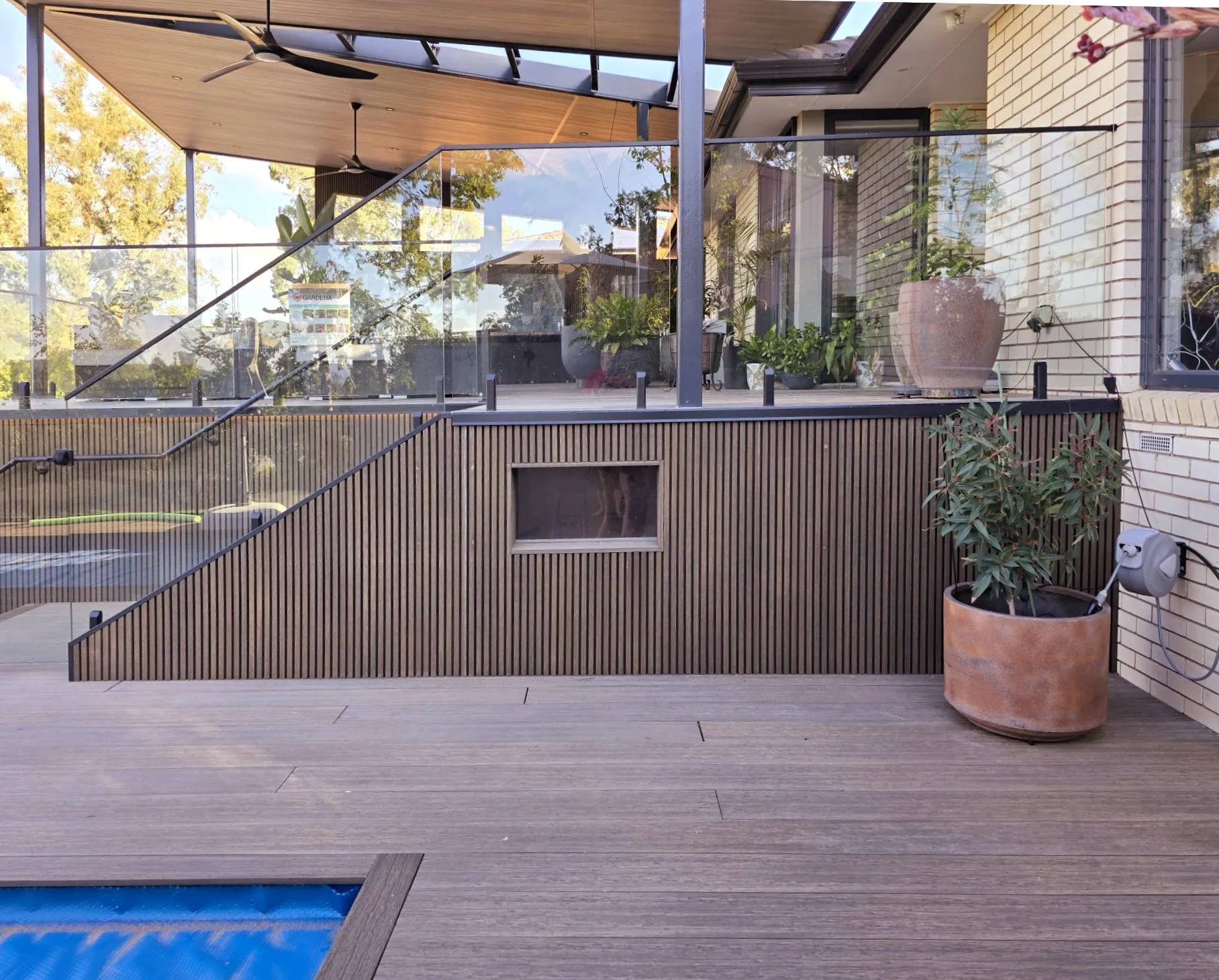 Completed pool deck
