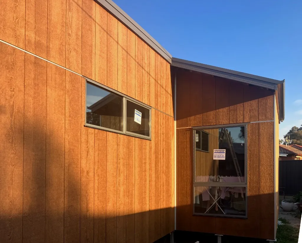 Recently installed cladding