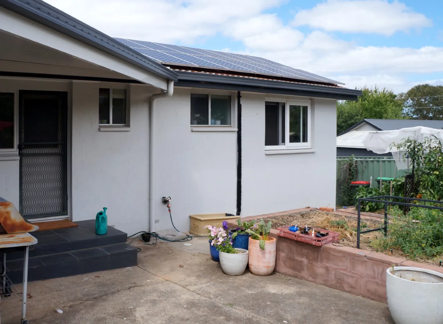 Rear of existing house before starting construction
