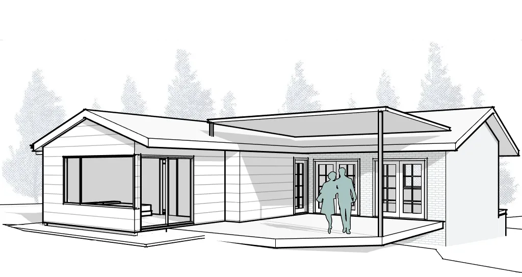 Artist sketch showing proposed extension